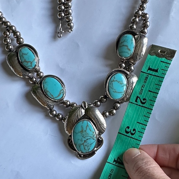 vintage Turquoise and Silver Jewelry Set native blossom costume jewelry - Picture 10 of 17